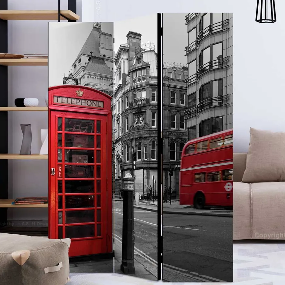 Fotodruck Paravent London Telefonzelle Bus - Lioscas^Wohnen Hot