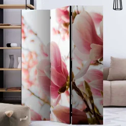 Fotodruck Paravent mit Motiv Pinke Magnolien - Amuting^Wohnen Online