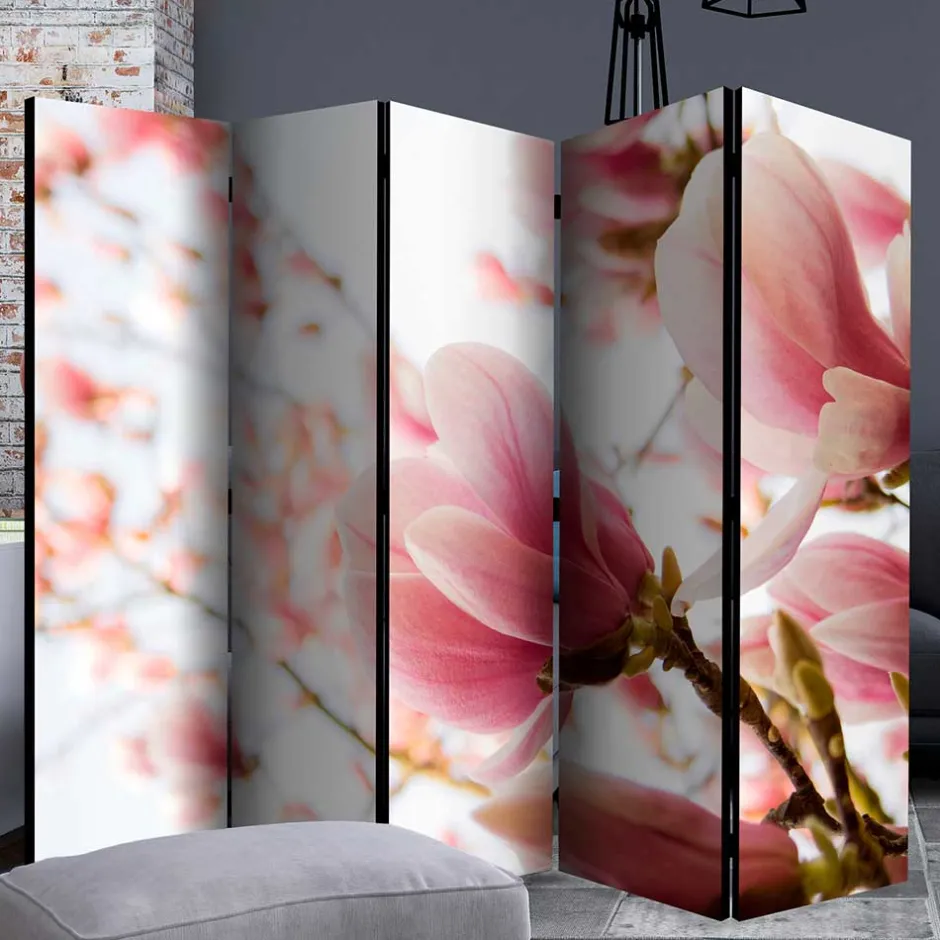 Fotodruck Paravent mit Motiv Pinke Magnolien - Amuting^Wohnen Online