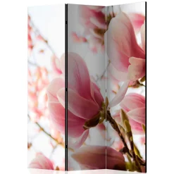 Fotodruck Paravent mit Motiv Pinke Magnolien - Amuting^Wohnen Online