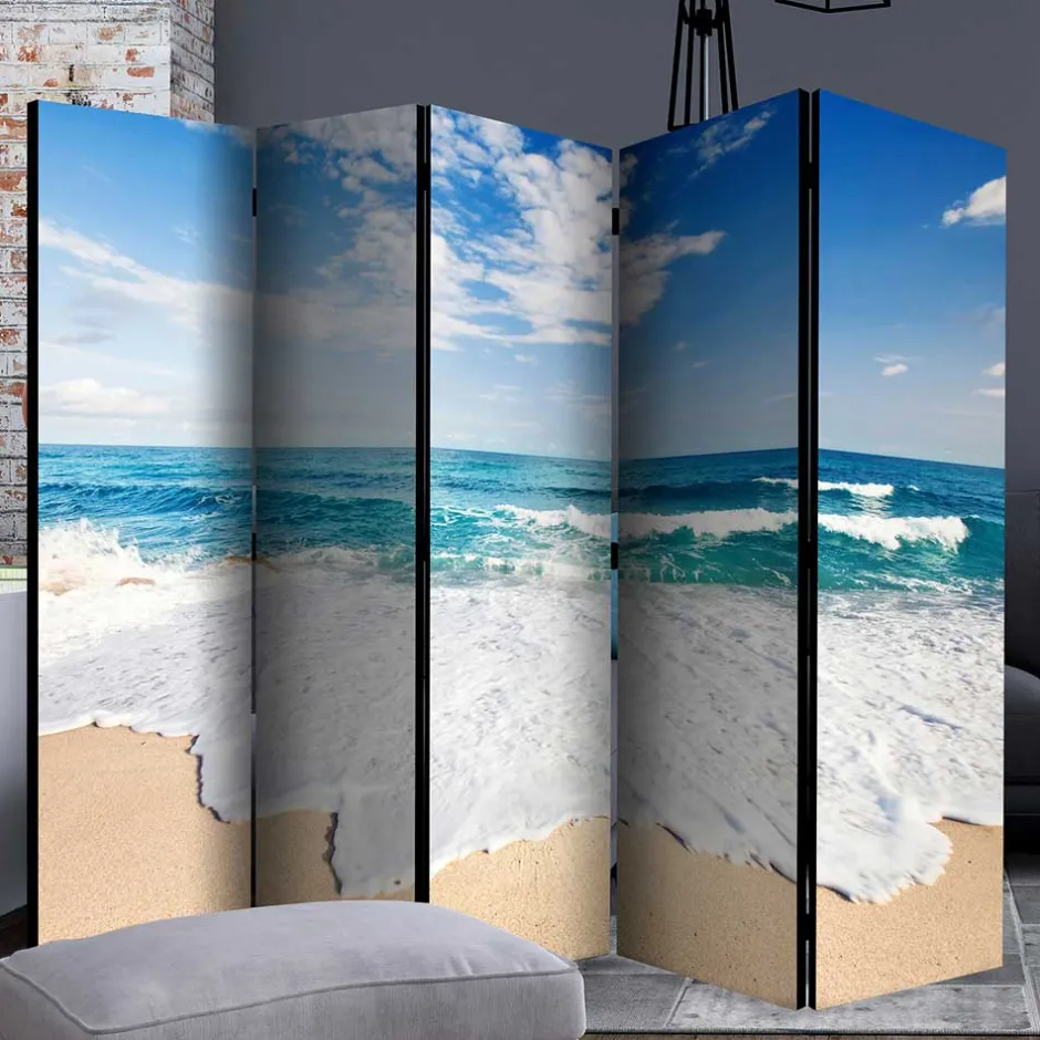 Fotodruck Paravent Strand & Meer & Wellen - Linstead^Wohnen Outlet