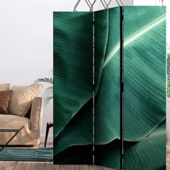Wohnen Fotomotiv Paravent mit Close Up Bananenblätter - Yanicol