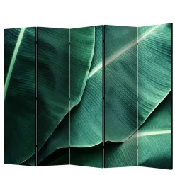 Wohnen Fotomotiv Paravent mit Close Up Bananenblätter - Yanicol