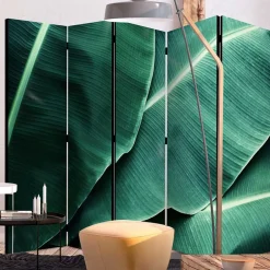 Wohnen Fotomotiv Paravent mit Close Up Bananenblätter - Yanicol