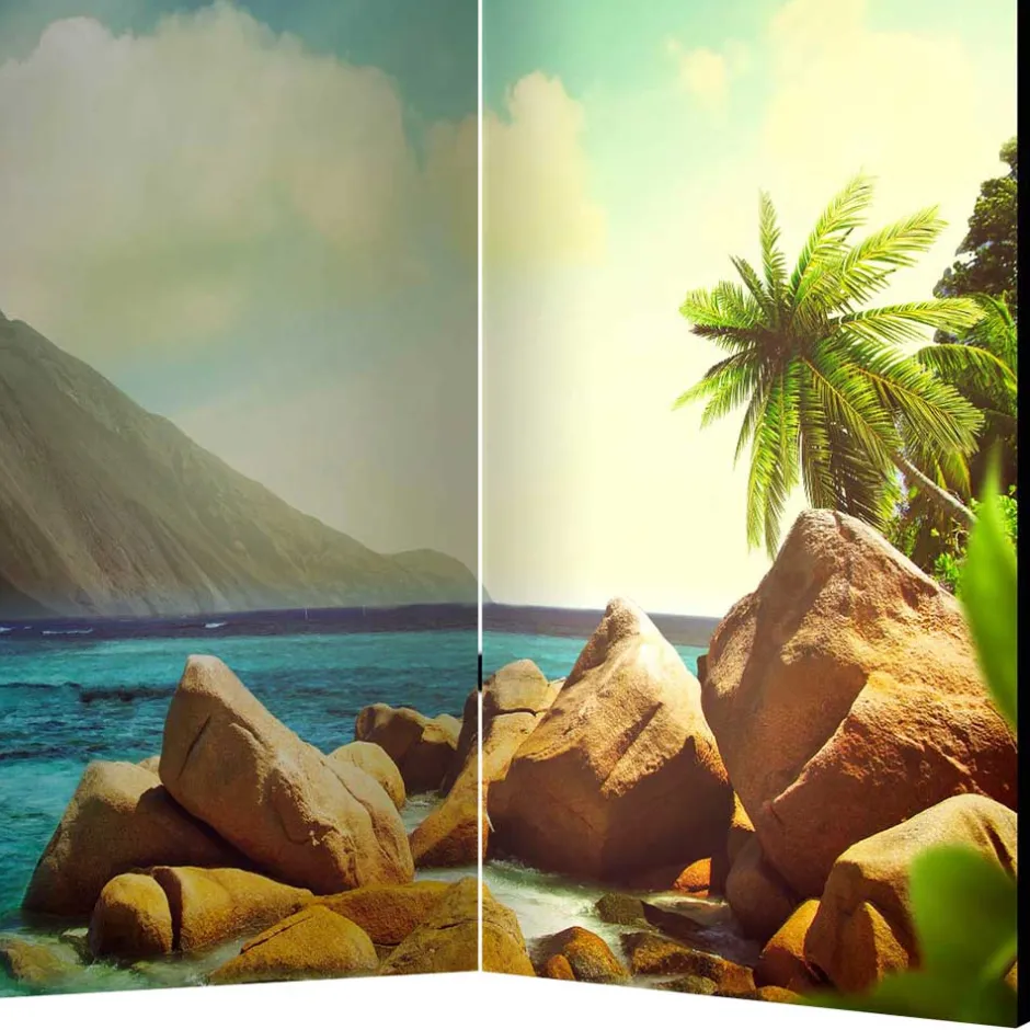 Wohnen Foto-Paravent Insel Paradies - Dinamaro
