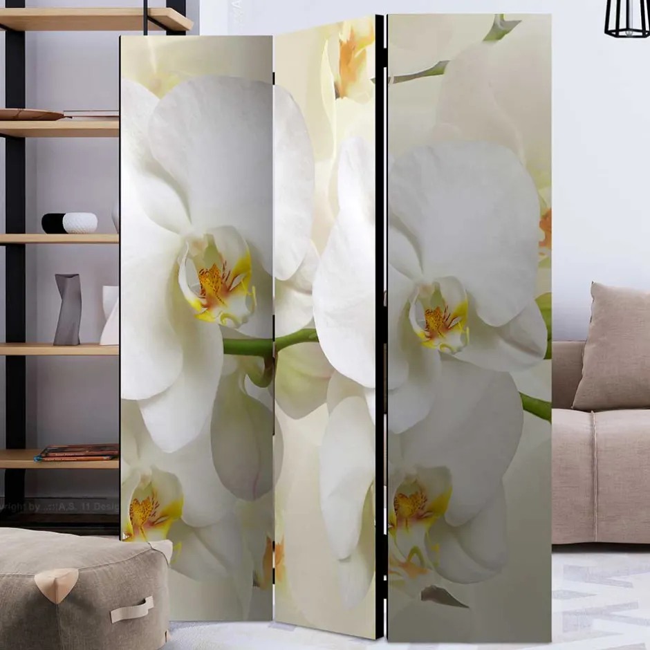 Fotoprint Leinwand Paravent Weiße Orchideen - Aury^Wohnen Outlet