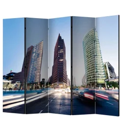 Fotoprint Paravent Hochhäuser & Straße - Janna^Wohnen Online