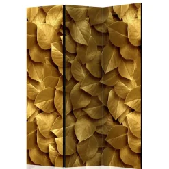 Fotoprint Trennwand mit Blättern in Goldfarben - Jimm^Wohnen Clearance
