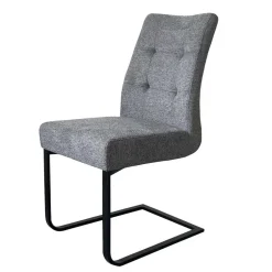 Wohnen Freischwinger Polsterstühle in Dunkelgrau - Zinova (2er Set)