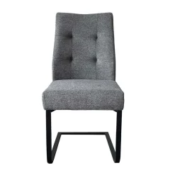 Wohnen Freischwinger Polsterstühle in Dunkelgrau - Zinova (2er Set)