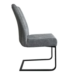 Wohnen Freischwinger Polsterstühle in Dunkelgrau - Zinova (2er Set)