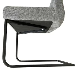 Wohnen Freischwinger Polsterstühle in Dunkelgrau - Zinova (2er Set)