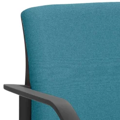 Freischwinger Stapelstuhl in Türkis Stoff - Alino^Wohnen