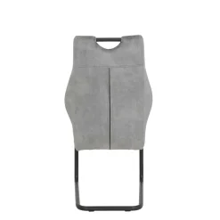 Freischwinger Stuhl in Silbergrau - Riakust (2er Set)^Wohnen Clearance