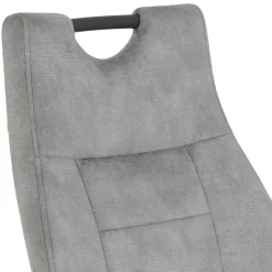 Freischwinger Stuhl in Silbergrau - Riakust (2er Set)^Wohnen Clearance