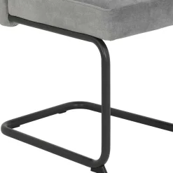 Freischwinger Stuhl in Silbergrau - Riakust (2er Set)^Wohnen Clearance