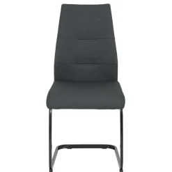 Wohnen Freischwingerstühle in Anthrazit & Schwarz - Wady (Set)