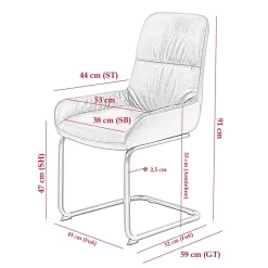 Freischwingerstuhl in Anthrazit Microfaser - Settas (Set)^Wohnen Best