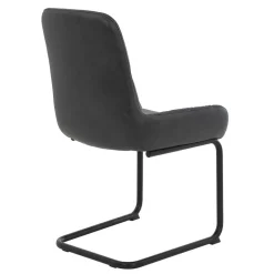 Freischwingerstuhl in Anthrazit Microfaser - Settas (Set)^Wohnen Best