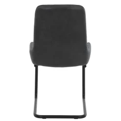 Freischwingerstuhl in Anthrazit Microfaser - Settas (Set)^Wohnen Best