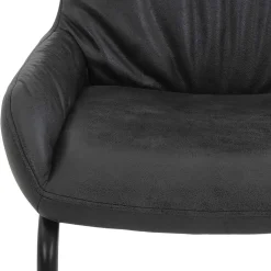 Freischwingerstuhl in Anthrazit Microfaser - Settas (Set)^Wohnen Best