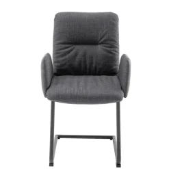 Freischwinger-Tischsessel in Anthrazit - Jamesson (2er Set)^Wohnen Clearance