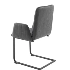 Freischwinger-Tischsessel in Anthrazit - Jamesson (2er Set)^Wohnen Clearance