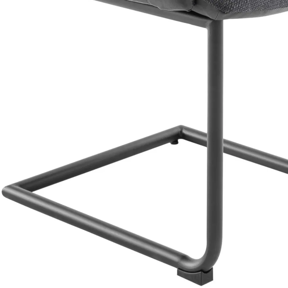 Freischwinger-Tischsessel in Anthrazit - Jamesson (2er Set)^Wohnen Clearance