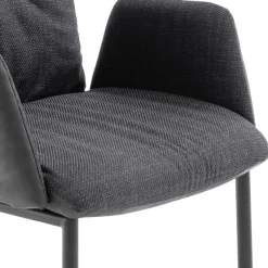 Freischwinger-Tischsessel in Anthrazit - Jamesson (2er Set)^Wohnen Clearance