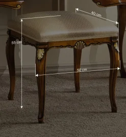 Wohnen Frisiertisch & Hocker im Italienischen Stil - Carlenna (zweiteilig)