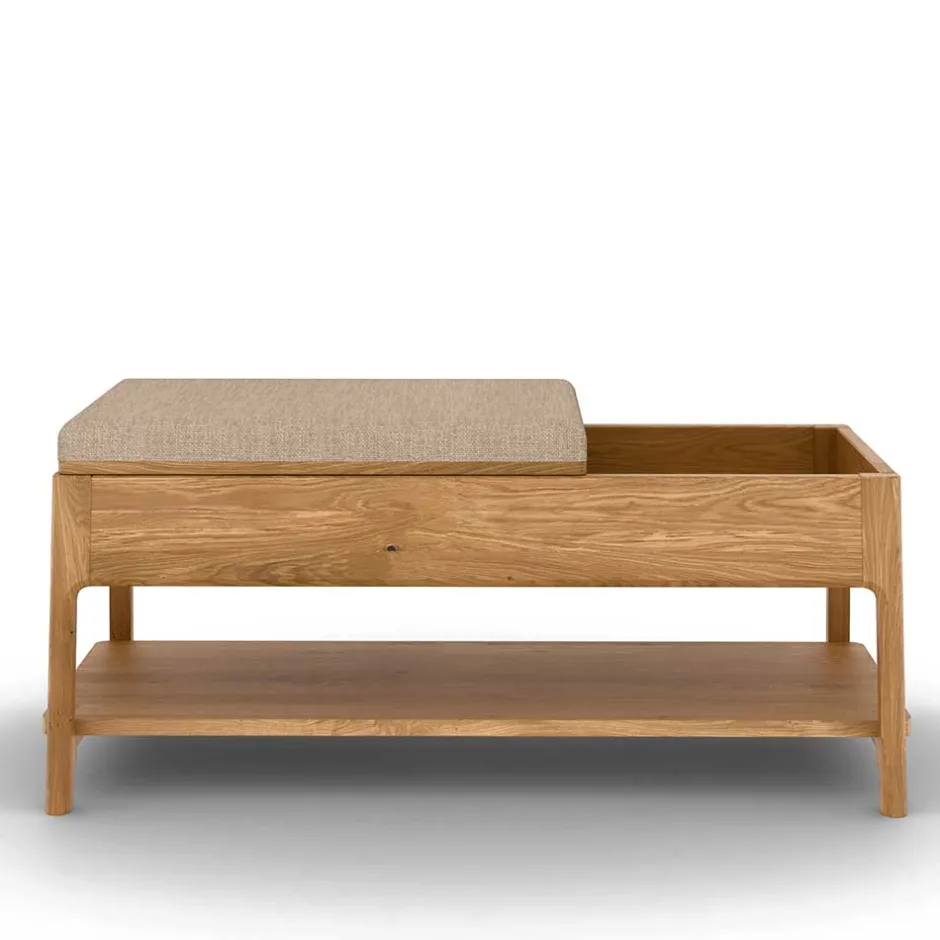 Wohnen Funktionelle Schlafzimmerbank aus Wildeiche - Laida