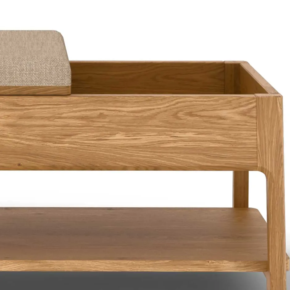 Wohnen Funktionelle Schlafzimmerbank aus Wildeiche - Laida