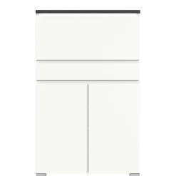 Wohnen Funktioneller Schuhschrank mit zwei Türen & Klappe - Suad