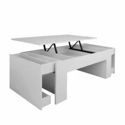 Wohnen Funktioneller Sofatisch Lotta in Weiß 110x60cm