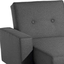 Wohnen Funktionelles Ecksofa in Dunkelgrau - Kalastania (zweiteilig)