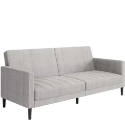 Wohnen Funktionscouch in Hellgrau und Schwarz - Logion