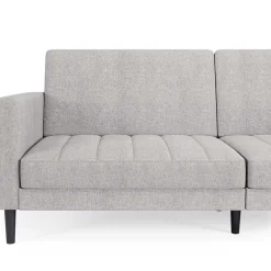 Wohnen Funktionscouch in Hellgrau und Schwarz - Logion