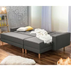 Funktionsecke in Anthrazit mit Erle - Solino (zweiteilig)^Wohnen Discount