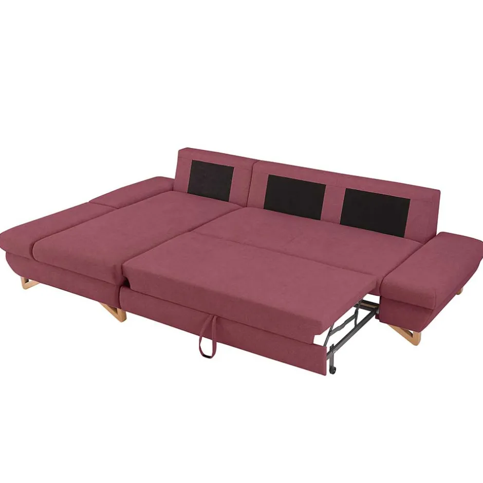 Wohnen Funktionsecke in Bordeaux Rot und Buche - Baonga