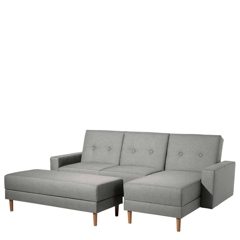 Wohnen Funktionsecke in Hellgrau mit Erle - Manoja (zweiteilig)