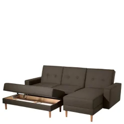 Funktionsecksofa in Braun mit Erle - Iljona (zweiteilig)^Wohnen Outlet