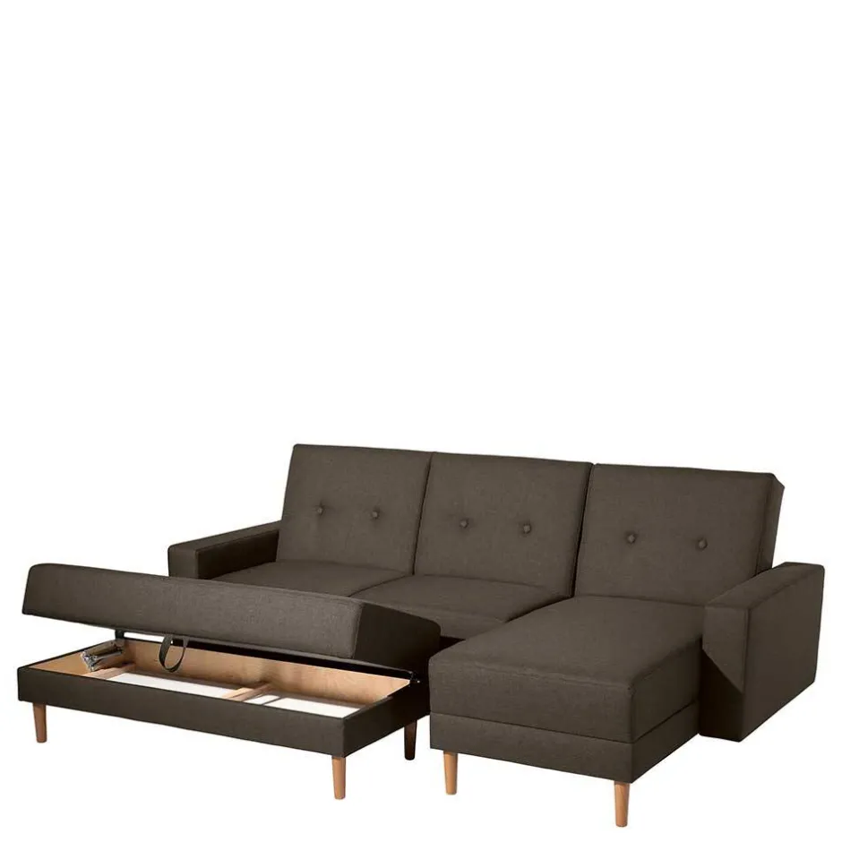 Funktionsecksofa in Braun mit Erle - Iljona (zweiteilig)^Wohnen Outlet
