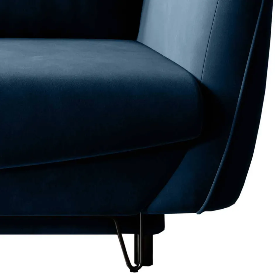 Funktionssofa in Dunkelblau Stoff - Berenice^Wohnen