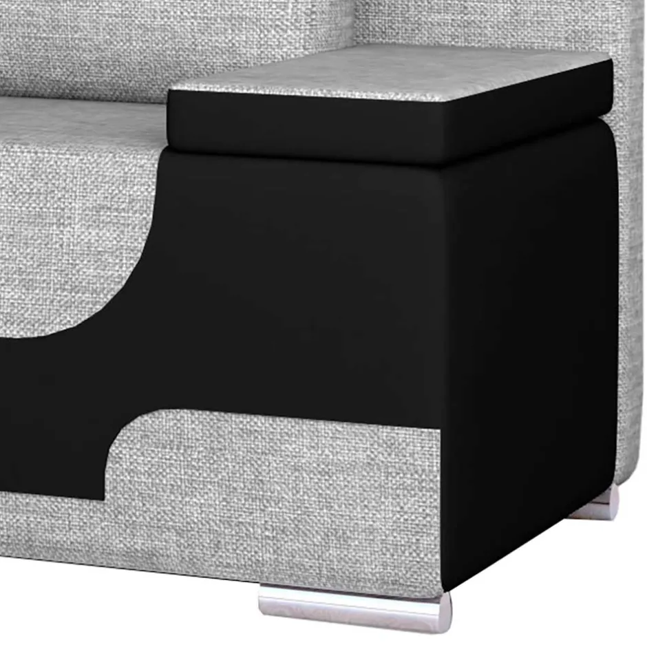 Wohnen Funktionssofa in Grau und Schwarz - Lech