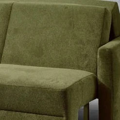 Funktionssofa in Oliv Grün Stoff - Ektuala^Wohnen Discount