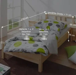 Futonbett Adalberto aus Kiefer Massivholz^Wohnen Clearance