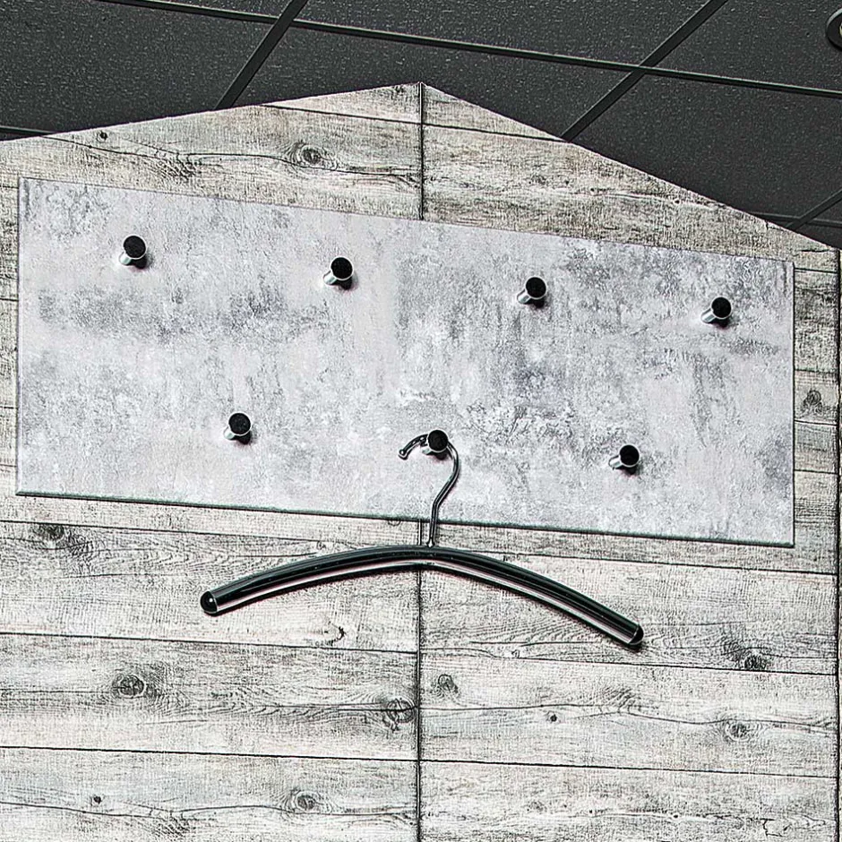 Garderobe in Beton Optik Vessina mit 7 Knopf Haken^Wohnen New