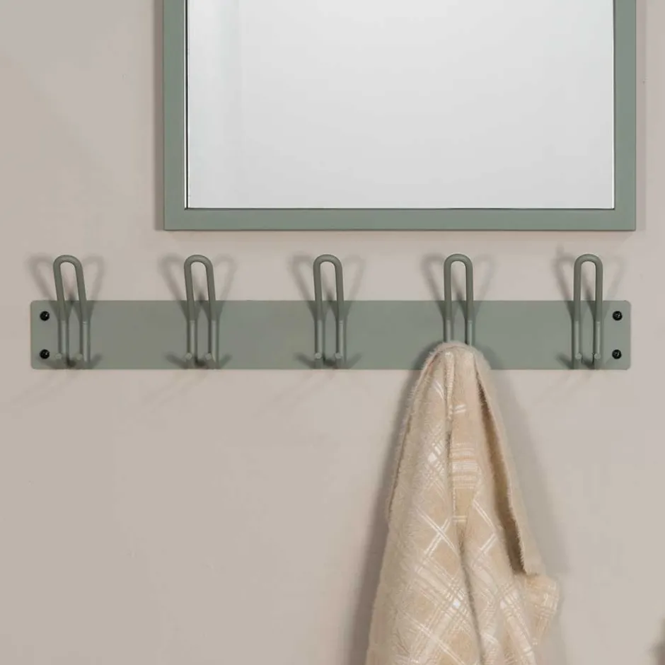 Wohnen Garderobe in Graugrün pulverbeschichtet - Mecia