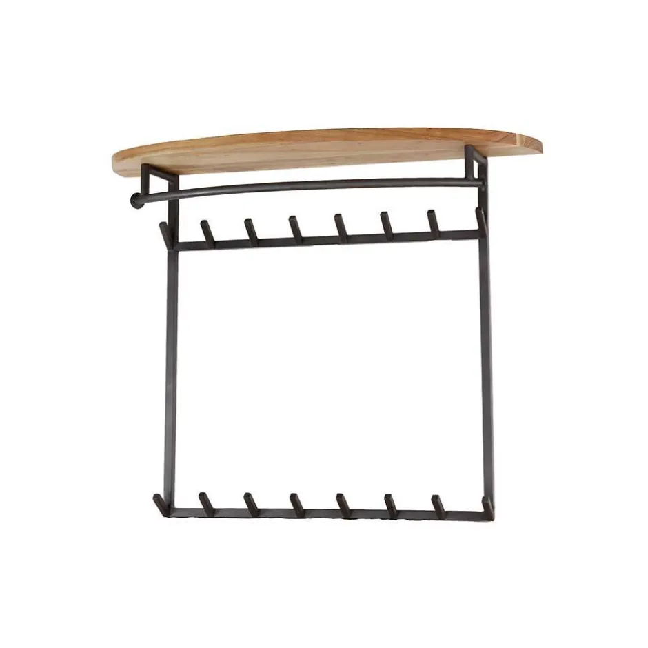 Wohnen Garderobe mit 16 Haken und Stange - Drucana