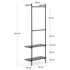 Wohnen Garderobe mit Schuhablage für die Wandmontage - Lakrym
